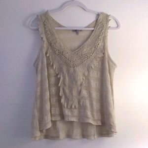 Size L Charlote russe lace tank top